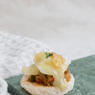 Bocado de bakalao y verduras con pil-pil