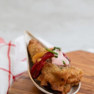 Cono de verduras salteadas con soja